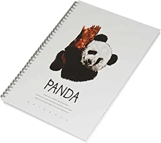 مجموعة FIS مكونة من 5 دفاتر ذات غلاف صلب حلزوني ، 96 ورقة مقاس A4 Panda Design 5 -FSNBSHCA496-PAN5