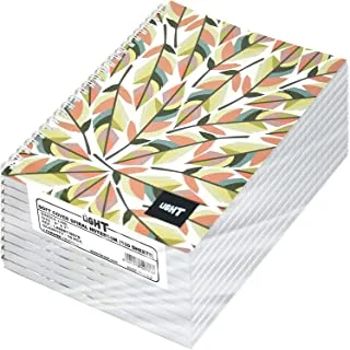 FIS LINB971807S Single Line 100 Sheets Spiral Soft Cover Notebook 10-Pieces, 9-inch x 7-inch Size