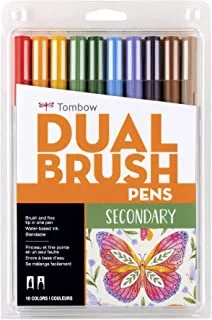 Tombow Pen Dual Brush Marker, 10-Pack, Secondary