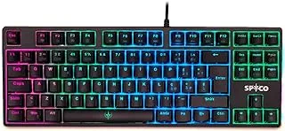 SPYCO Challenge KE-112, Gaming Keyboard, LED RGB Backlight, 87 Keys with ABS Keycaps, Outemu Brown Switches, Complete Anti-Ghosting Key Configuration