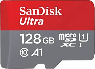 بطاقة سانديسك الترا يو اتش اس اي مايكرو اس دي بسعة 128 جيجا، بسرعة 140 ميجابايت/ثانية، للهواتف الذكية - SDSQUAB-128G-GN6MN