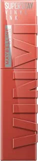 Maybelline New York Lip Colour, Smudge-free, Long Lasting up to 16h, Liquid Lipstick, Shine Finish, SuperStay Vinyl Ink, 125 Keen