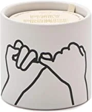Paddywax Impressions Artisan Hand-Poured Scented Candle, 5.75-Ounce, White - Pinky Promise (Wild Fig & Cedar)