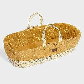 The Little Green Sheep Natural Quilted Moses Basket & Mattress - Honey Rice,FN010I
