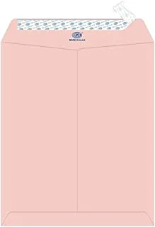 FIS FSEE1034PPIB25 100GSM Peel and Seal Executive Laid Paper Envelopes 25-Pieces, 12-Inch x 10-Inch Size, Pink