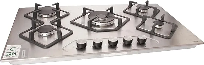 Starway Karad Series Built-In Gas Hob with 5 Burners, 90 cm Size, Multicolor