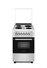 Starway Smart Series Electrical Cooker with 4 Hotplates, Mechanical Timer and Double Glass Oven Door Silver SW55E4E