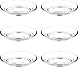 Ocean Caffe Saucer, 5.75 inch, Pack of 6, Clear, 5.75 inch, P02471