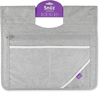 Snuz Pod4 Storage Pocket – Dusk (Grey) – Made from Durable Canvas & Doubles Up as Portable Changing Pack – 36cm x 40cm