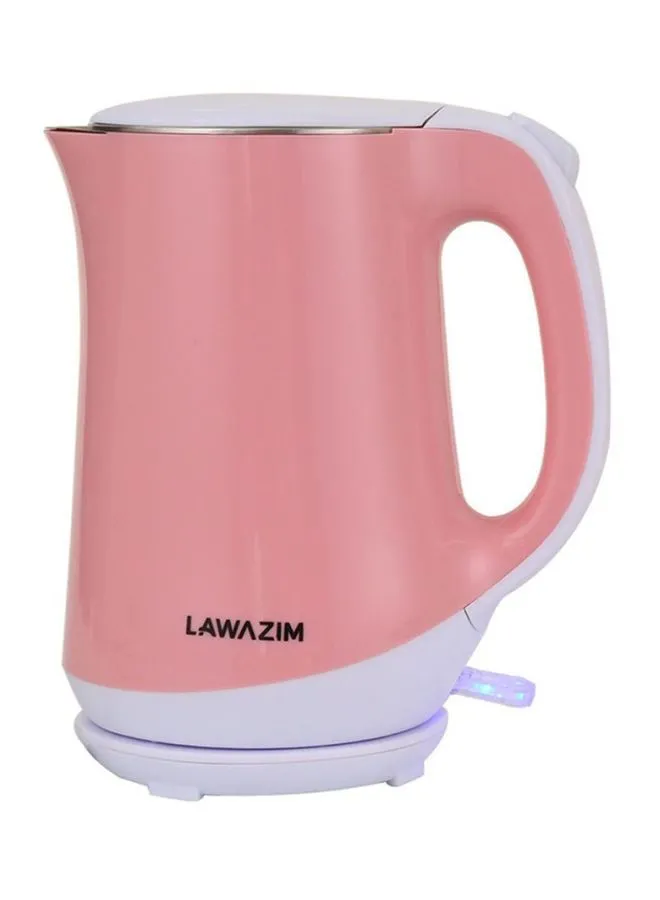 LAWAZIM Electric Stainless Steel Kettle 1500W 1.8 L 1500 W 05-2204-01 Light Pink