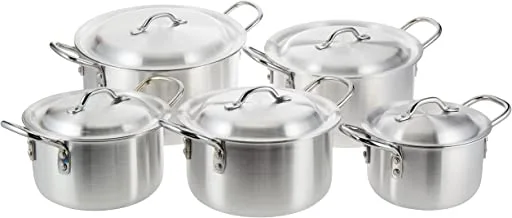 Raj Aluminum Cooking Pots 1Pieces- Grey Grey