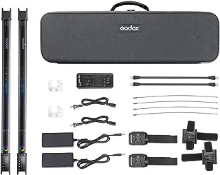 Godox TL60 RGB Tube Light 2-Light Kit CRI 96 TLCI 98 Accurate Color 2700k-6500K Adjustable 39 Light Effects Supports APP/Remote/DMX Control KSA Version with KSA Warranty Support