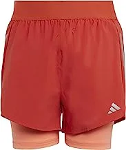 adidas girls Two-In-One AEROREADY Woven Running Shorts Shorts
