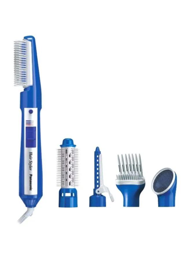 Panasonic 5 attachments 650W Hair Styler, 2 Speed Settings, Soft Pouch Blue/White