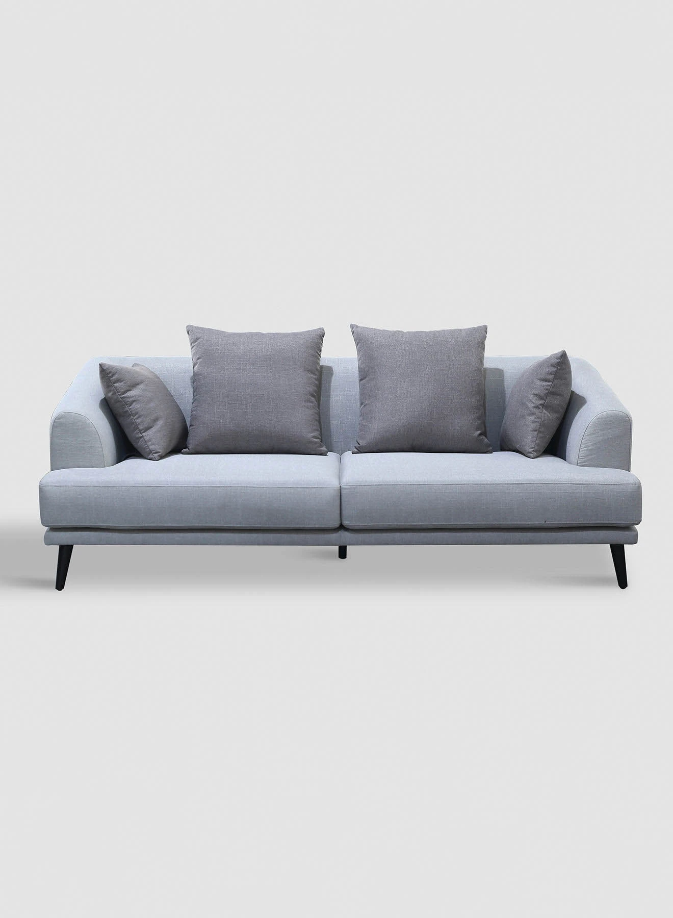 ebb & flow Sofa Luxurious - Upholstered Fabric Grey Wood Couch - 2010 X 860 X 730 - 3 Seater Sofa Relaxing Sofa