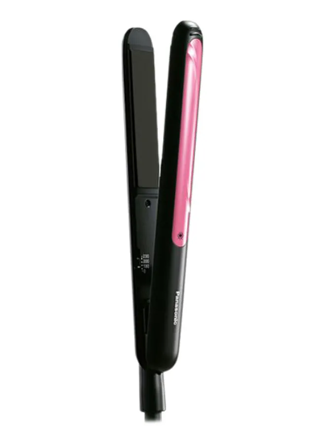 Panasonic Extra long plate Hair Straightener, Smooth Sliding Ceramic Plate Black/Pink