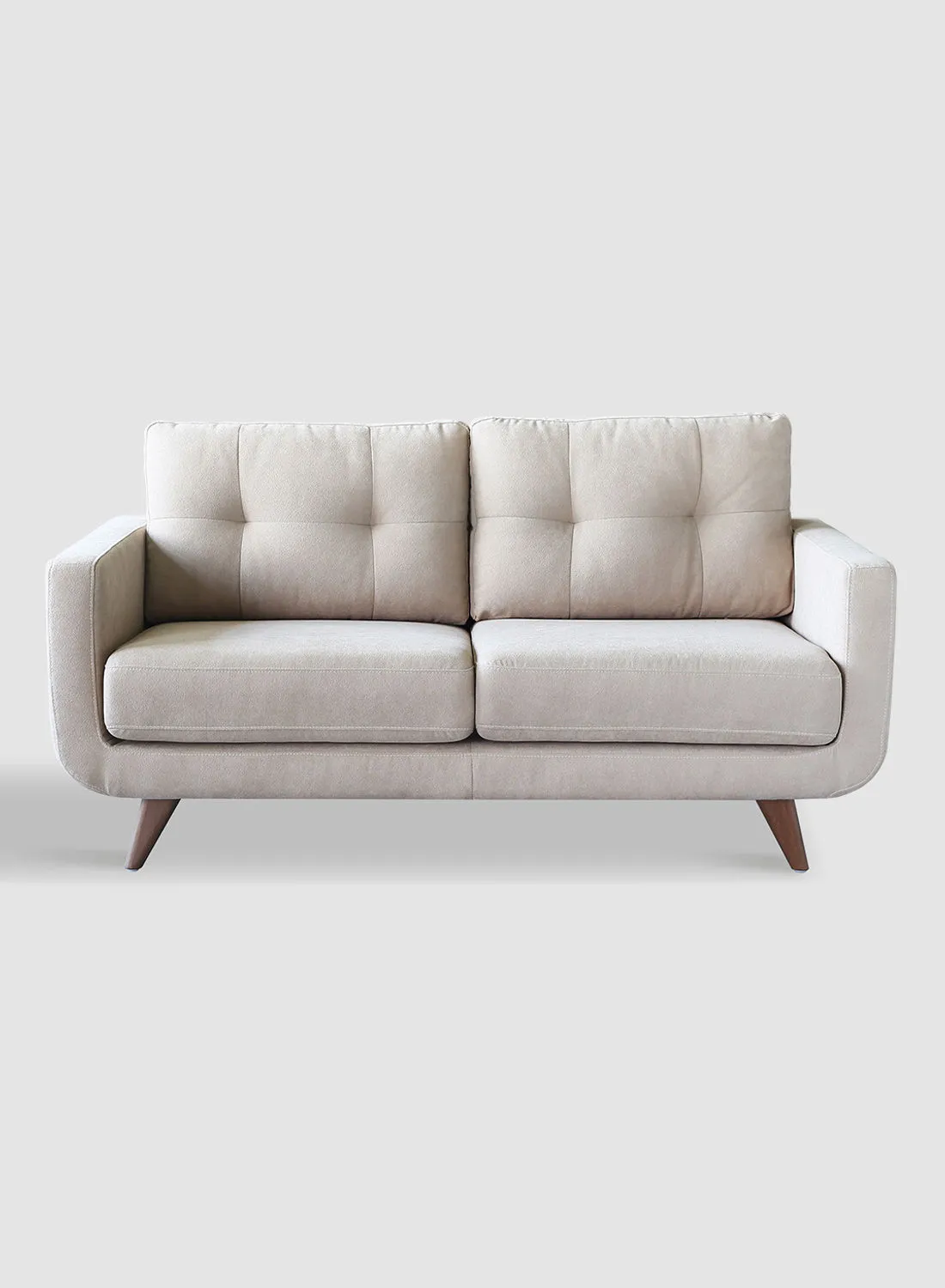 Switch Sofa - Upholstered Fabric Beigish Creme Wood Couch - 1620 X 870 X 840 - 2 Seater Sofa Relaxing Sofa