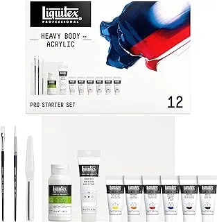 Liquitex Professional Heavy Body Acrylic Paint Starter Set, Set of 12, Blue,Orange