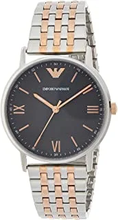 Emporio Armani Watch for Men, Three Hand Movement, 41 mm Silver Stainless Steel Case with a Stainless Steel Strap, AR11121