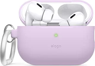 Elago EAPP2SC-HANG-LV Silicone Case with Keychain for Apple AirPods Pro 2, Lavender