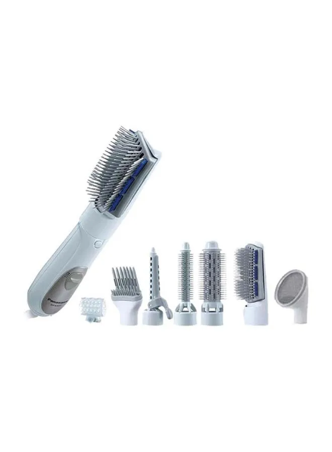 Panasonic 8 attachments 650W Versatile Hair Styler, 3 Speed Settings, Soft Pouch White
