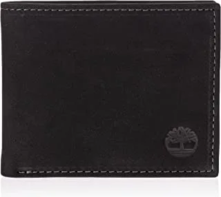 محفظة تمبرلاند للرجال من الجلد بتصميم باسكيس أسود