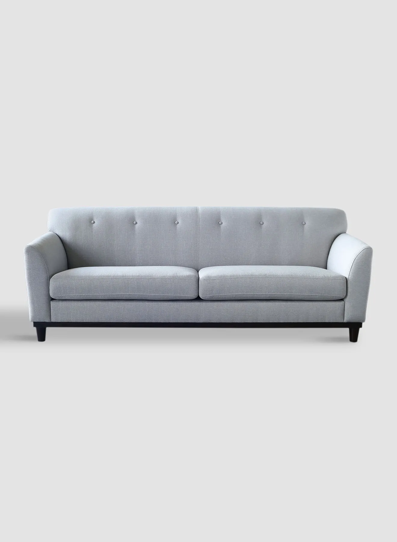 Switch Sofa - Upholstered Fabric Light Grey Wood Couch - 2180 X 940 X 790 - 3 Seater Sofa Relaxing Sofa