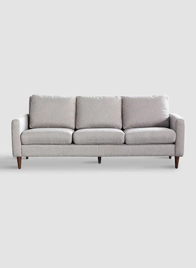Switch Sofa - Upholstered Fabric Grey Wood Couch - 2060 X 925 X 840 - 3 Seater Sofa Relaxing Sofa