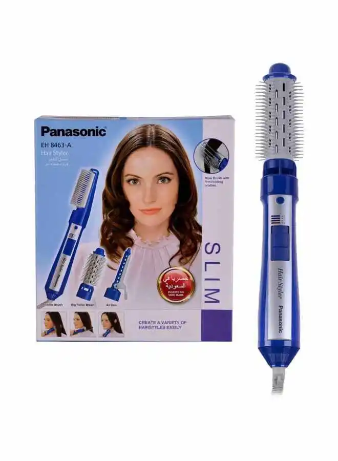 Panasonic 3 attachments 650W Versatile Hair Styler, 2 Speed Settings, Soft Pouch Blue/White