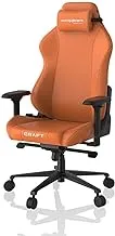 كرسي الألعاب الكلاسيكي DXRacer Craft Pro، وسادة مقعد عريضة وسميكة للغاية، مساند للذراعين قابلة للتعديل، غطاء واقي لليدين مضاد للقرص، مسند رأس من الإسفنج الذكي - برتقالي