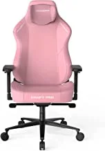 كرسي الألعاب الكلاسيكي DXRacer Craft Pro، وسادة مقعد عريضة وسميكة للغاية، مساند للذراعين قابلة للتعديل، غطاء واقي لليدين مضاد للقرص، مسند رأس من الإسفنج الذكي - وردي