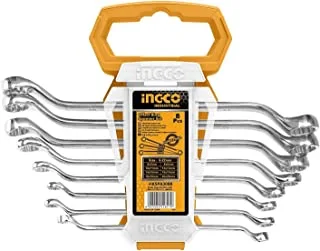 Ingco HKSPA3088 Offset Ring Spanner 8-Pieces Set, 6-22 mm Size