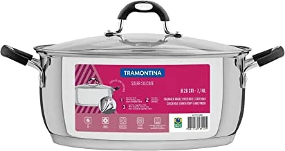 Tramontina Nonstick Casserole Pot 28cm | High capacity Starflon, Pots & Pans Set, coated aluminium casserole dish, kitchen cookware sets nonstick