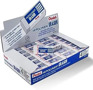 Pentel hi-polymer block eraser, small, box of 48 erasers (zeh-05)