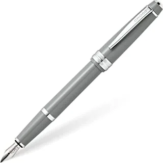 Cross bailey light polished gray resin fountain pen with extra fine nib