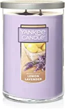 Yankee Candle شمعة برائحة الليمون واللافندر ، كلاسيك 22 أونصة كبيرة بفتيل شمعة ، أكثر من 75 ساعة من وقت الاحتراق