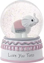 Precious Moments Love You Tons Elephant Musical Snow Globe, One Size, Pink