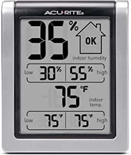 أكوريت 00613 مقياس رطوبة رقمي ومقياس حرارة داخلي معايرة مسبقًا للرطوبة ، 3 