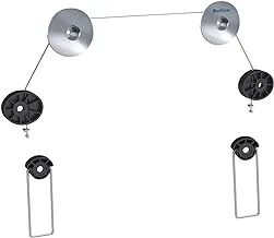 QualGear QG-TM-001 37-Inch to 70-Inch Universal Ultra Slim Low Profile Picture Hanging Style Wire Rope Wall Mount LED TVs, Stainless Steel