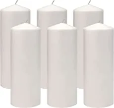 Stonebriar 18 Hour Long Burning Unscented Pillar Candles, 3x8, White