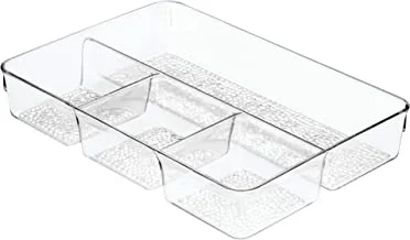 Idesign Rain Divided Cosmetic Drawer Organizer Tray For Vanity Cabinet To Hold MakEUp, Beauty Products, Accessories, 13