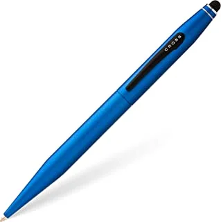 كروس تيك 2 قلم حبر جاف قابل لإعادة الملء ، قلم حبر جاف متوسط ​​مع قلم ، يتضمن صندوق هدايا ممتاز - أزرق ميتاليك