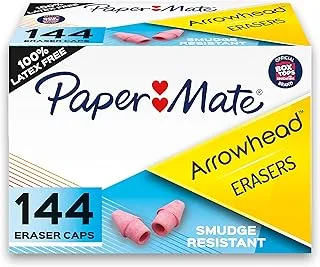 Paper Mate Arrowhead Pink Pearl Cap Erasers ، 144 قطعة