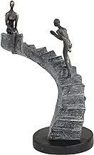 ديكو 79 تمثال بوليستون للأشخاص مع درج ، 8 بوصات × 3 بوصات × 14 بوصة ، أسود