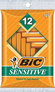 Bic sensitive shaver men's single blade disposable razor 144 count