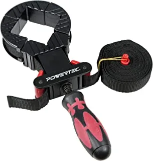 POWERTEC 71101 Deluxe Quick Release Strap Clamp | Woodworking Frame Clamping Strap Holder