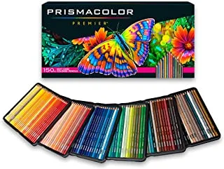 أقلام الرصاص الملونة بريزما كولور بريمير | مستلزمات فنية للرسم والرسم والتلوين للكبار | أقلام ملونة ناعمة الأساسية ، 150 علبة