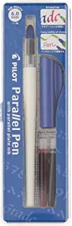 PILOT Parallel 4 Nib Calligraphy Pen Set, 1.5mm, 2.4mm, 3.8mm & 6.0mm Nibs, Includes 4 Black & 4 Red Ink Cartridges (90078)