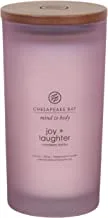 Chesapeake Bay Candle PT31915 Scented Candle, Joy + Laughter (Cranberry Dahlia), Home Décor, Orange,pink,red, Large Jar