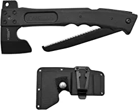 Camillus Camtrax 3-in-1 Hatchet, Hammer, and Folding Saw with Hard Molded Hatchet Sheath, Black (19142)